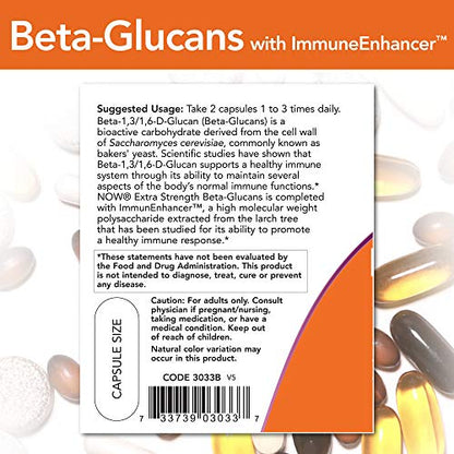 Beta-Glucans with ImmunEnhancer 60 VegiCaps (Pack of 2)