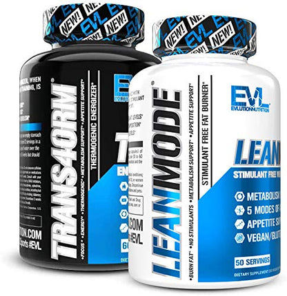 EVL Weight Loss Support Stack - Trans4orm Thermogenic Fat Burner Support Pills