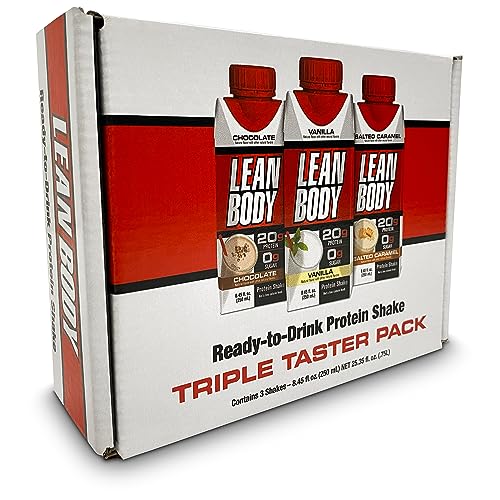 Labrada Lean Body Triple Taster Pack |On-The-Go Whey Blend Protein Shake, Zero Sugar