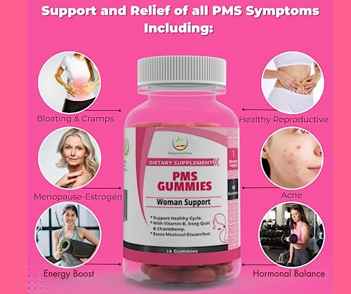 BOTANICAL PRIME PMS Gummies for Women, 30 Servings (Pack of 1) - Proactive PMS Relief