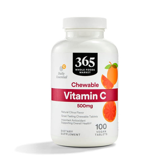 365 by Whole Foods Market, Vitamin C Chewable 500Mg, 100 Tablets