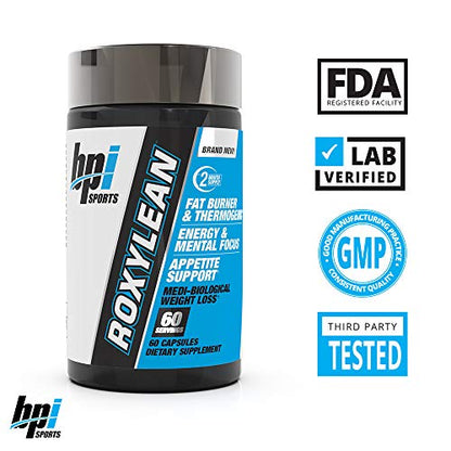 BPI Sports -Roxylean Extreme Fat Burner & Weight Loss Supplement, 60Count