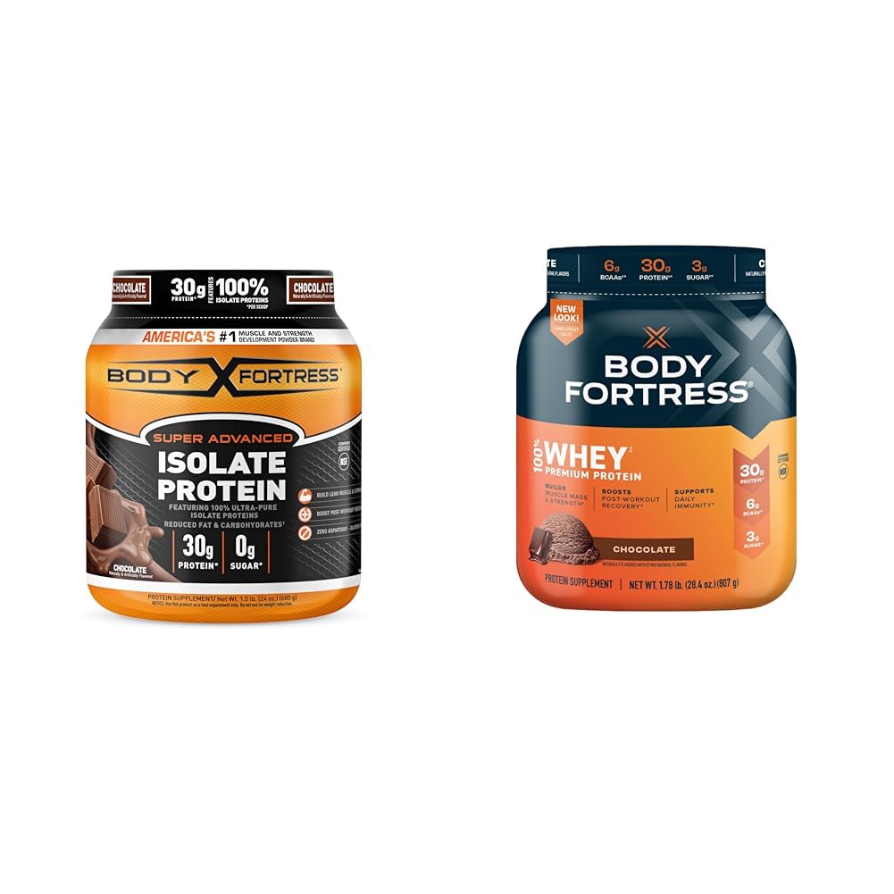 Body Fortress Super Advanced Isolate Protein, Chocolate Protein Powder Supplement 