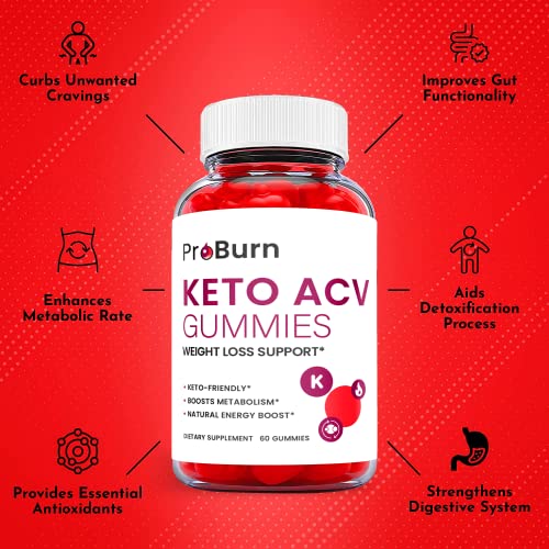 (2 Pack) Pro Burn Keto Gummies - Pro Burn Keto ACV Keto Gummies, Pro Burn Keto