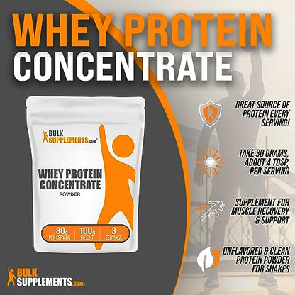 BULKSUPPLEMENTS.COM Whey Protein Concentrate Powder - Unflavored Protein Powder