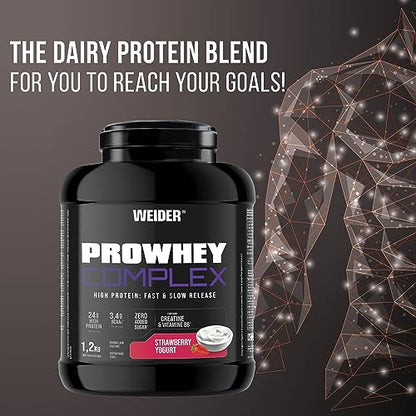 Weider ProWhey Complex (1,2kg) Strawberry-Yogurt Flavour. Formula Based on Whey Protein