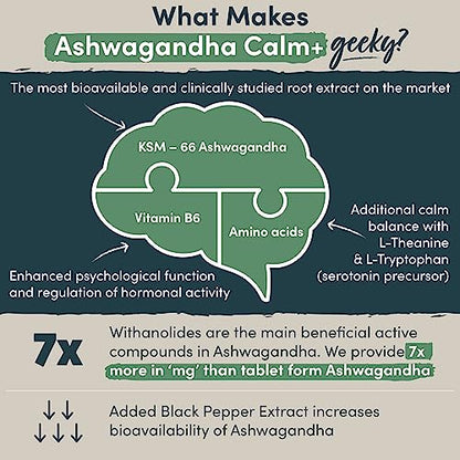 Ashwagandha KSM 66 Complex - 3000mg Enhanced with Amino Acids & Vitamin B6