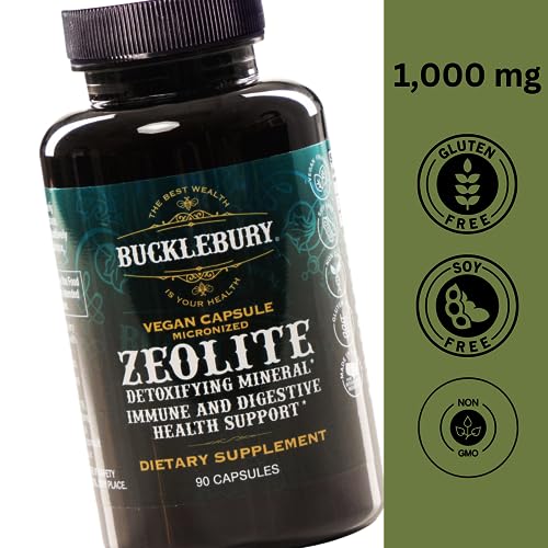 BUCKLEBURY Zeolite Micronized Smart Mineral Capsules - Supports Detox, Immune