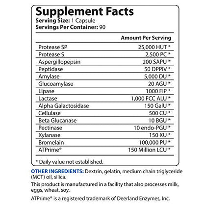 BioTrust AbsorbMax Broad Spectrum Digestive Enzyme Blend, Gluten Free