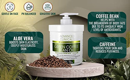 Advanced Clinicals Retinol Body Cream + Green Coffee Bean Oil Slim & Tighten Body Lotion