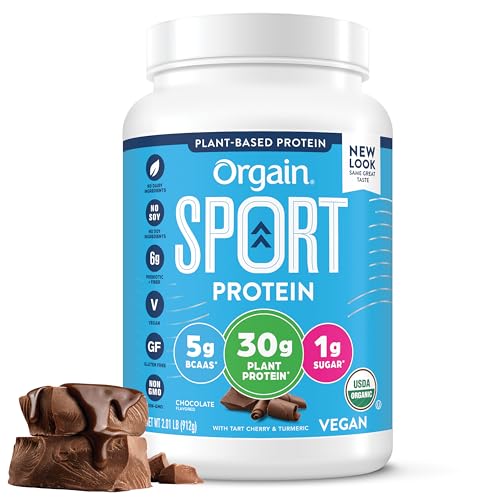 Orgain Organic Sport Vegan Protein Powder, Chocolate - 30g Plant Based Protein