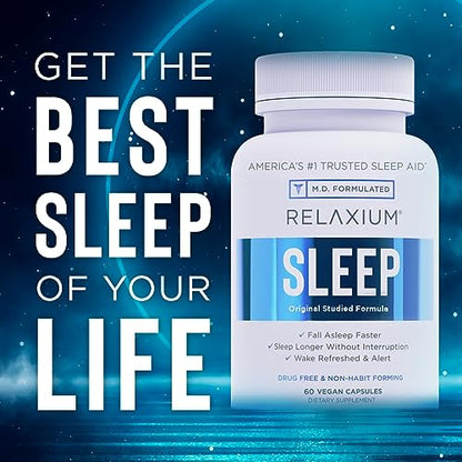 Relaxium Sleep Aid, 30-Day Supply, Dietary Supplement, Better Sleep, Magnesium