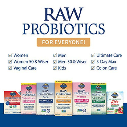 Garden of Life RAW Probiotics Colon Care Shelf Stable - 50 Billion CFU Guaranteed