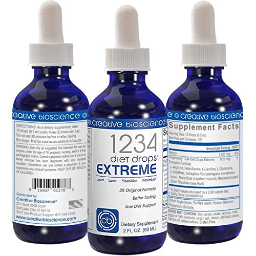 Creative Bioscience 1234 Diet Drops Extreme for Women & Men, Diet Drops for Weight