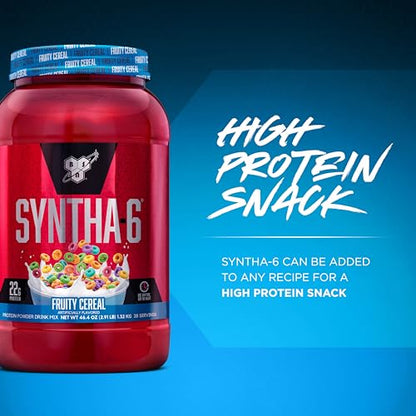 BSN SYNTHA-6 Whey Protein Powder with Micellar Casein, Milk Isolate, Fruity Cereal