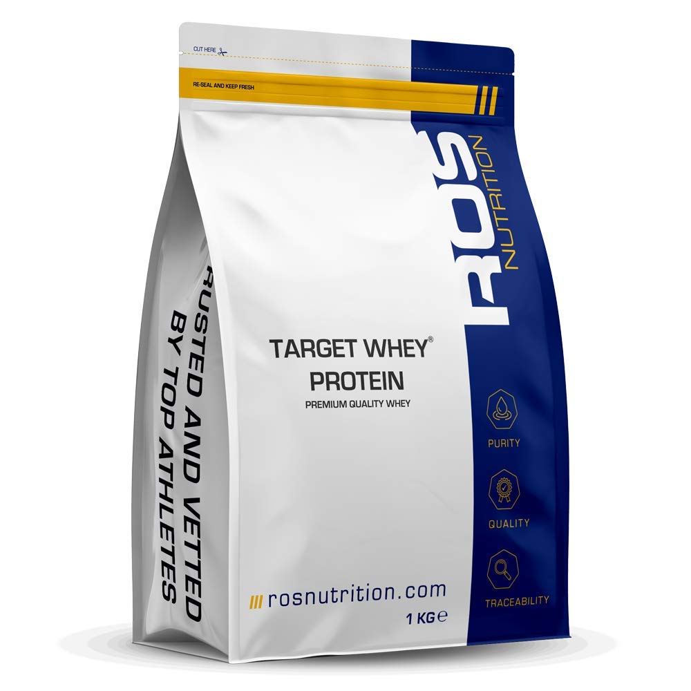 Whey Protein Powder | Unflavoured | Target Whey Protein by ROS Nutrition | 1 Kg | 40 Servings