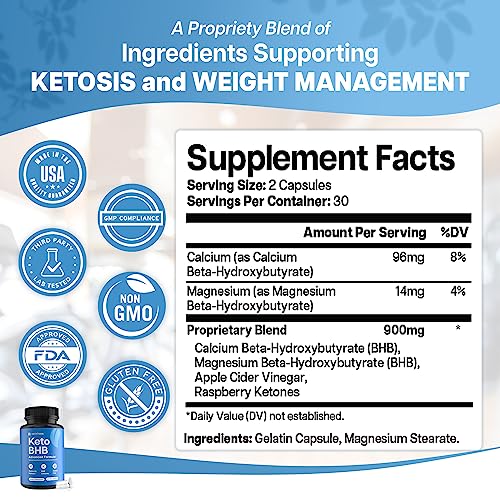 Keto BHB Exogenous Ketones for Men & Women - Keto Supplements for Mental Clarity