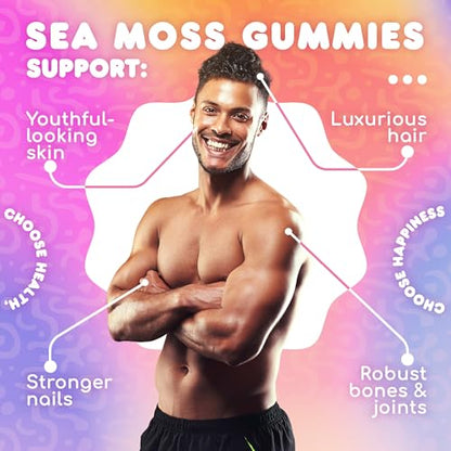 Biolore Sea Moss Gummies with Elderberry, Contains Irish Sea Moss, Organic Extract