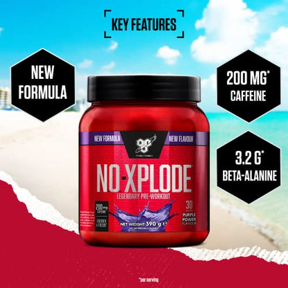 BSN Nutrition N.O.-Xplode Pre Workout Powder Food Supplement, Energy and Focus