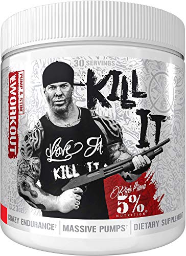 5% Nutrition Rich Piana Kill It Pre Workout Powder w/Creatine, Jitter-Free Caffeine