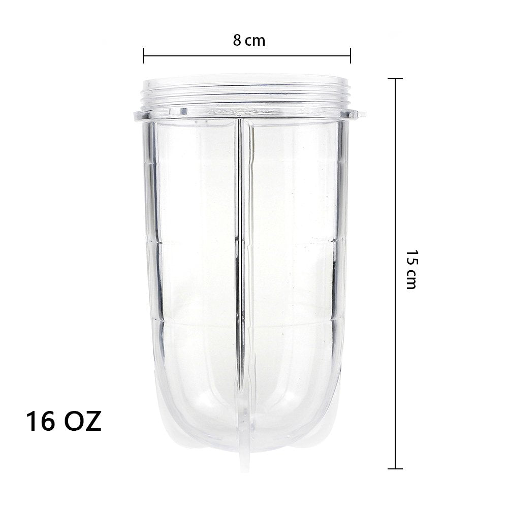 2 PCS Replacement Cups For Magic Bullet Replacement Parts 16OZ Blender Cups Jar