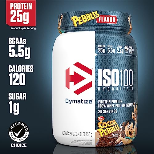 Dymatize ISO100 Hydrolyzed Protein Powder, 100% Whey Isolate Protein, 25g of Protein