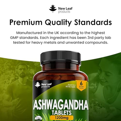 Ashwagandha 1200mg - 365 Vegan Tablets Pure High Strength Ashwagandha Root