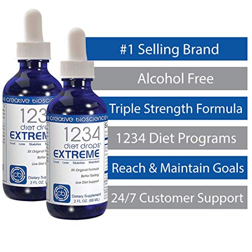 Creative Bioscience 1234 Diet Drops Extreme, 2 Fl Oz (Twin Pack)