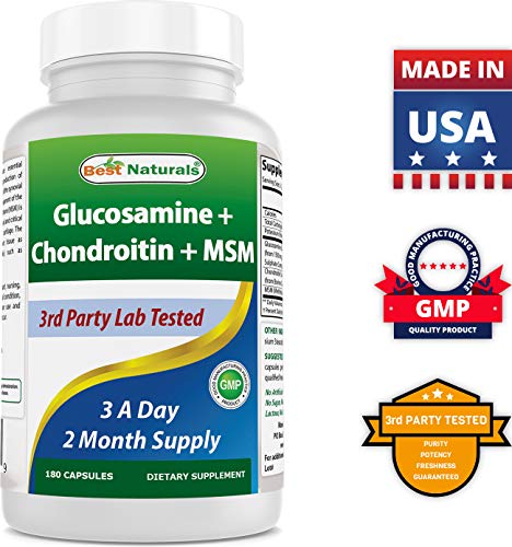 Best Naturals Glucosamine Chondroitin and MSM (Non-GMO) - Promotes Joint Health