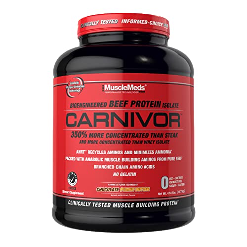 MuscleMeds Carnivor Beef Protein Isolate Powder, Chocolate Peanut Butter, 4.14 Pound