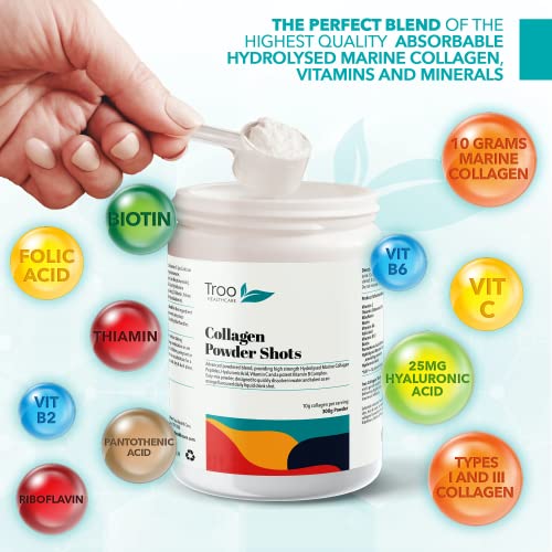 Hydrolysed Marine Collagen Peptides Powder Enhanced with Essential Vitamins 300g