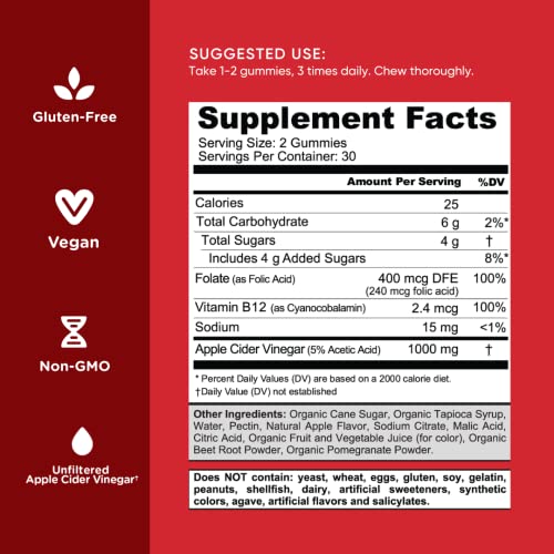 Goli Nutritional Supplement, Apple Cider Vinegar Gummy Vitamins - 180 Ct