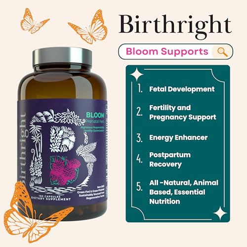 Birthright Complete Prenatal Supplement for Fetal Development… Folate, Choline + DHA