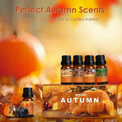 Autumn Fragrance Oil Set, Premium Fall Essential Oils for Diffuser and Candle Making -Cinnamon