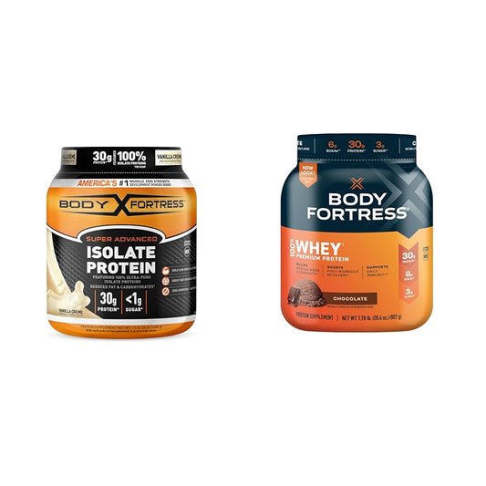 Body Fortress Super Advanced Isolate Protein Powder, Gluten Free, Vanilla Creme Flavored