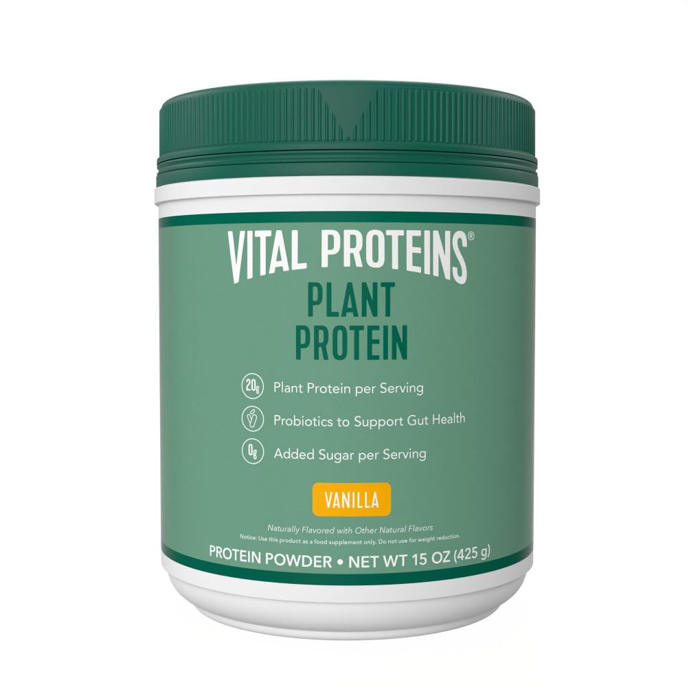 Vital Proteins Collagen Peptides Powder, 9.33 oz Unflavored + 15 oz Vanilla Plant Protein