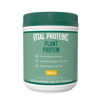 Vital Proteins Collagen Peptides Powder, 9.33 oz Unflavored + 15 oz Vanilla Plant Protein