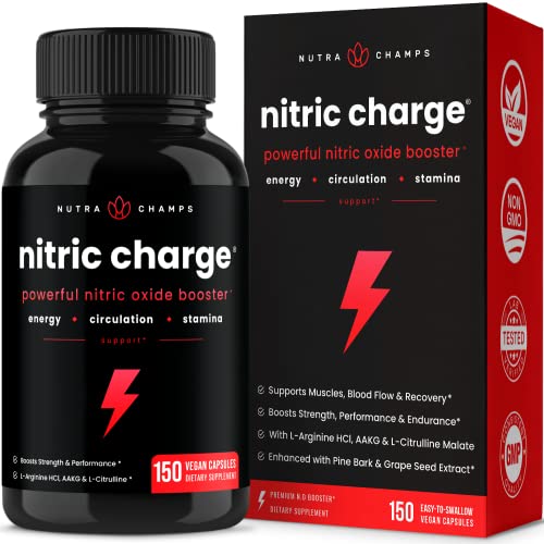 Nitric Oxide Supplement | L-Arginine, L Citrulline Malate, AAKG, Pine Bark, Grape Seed