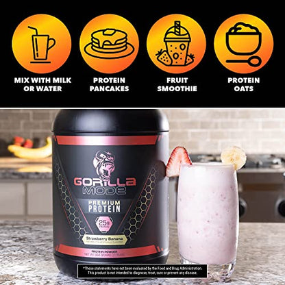 Gorilla Mode Premium Whey Protein - Chocolate / 25 Grams of Whey Protein Isolate