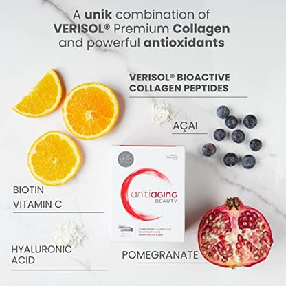 Unik Antiaging Beauty | Hydrolysed Collagen VERISOL (5 Clinical Studies) with Hyaluronic Acid