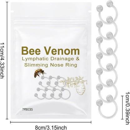 Bee Venom Lymphatic Drainage Nose Ring, Bee Venom Slimming Nose Ring, Bee Venom Lymphatic