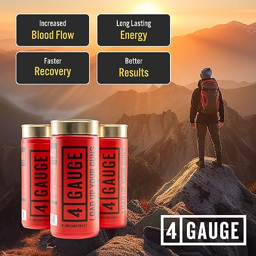 4 Gauge Natural Preworkout Without The Jitters | 30 Servings | Nitric Oxide Booster