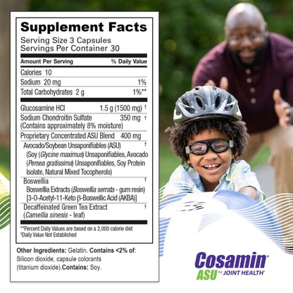 Cosamin ASU Joint Health Supplement – Advanced, Faster-Acting Formula, 90 Capsules