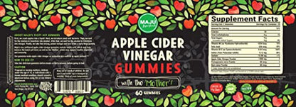 Apple Cider Vinegar Gummies with Mother - Weight Management & Detox - 2X Stronger