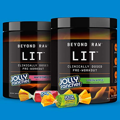 BEYOND RAW LIT | Clinically Dosed Pre-Workout Powder | Contains Caffeine, L-Citruline