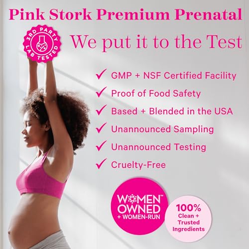 Pink Stork Premium Prenatal Vitamins for Women with Organic Whole-Food Ingredients