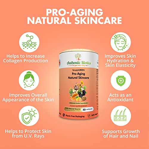 Vegan Collagen Boosting Natural Plant-based Skincare, Vitamins for Healthy Skin with Antioxidants