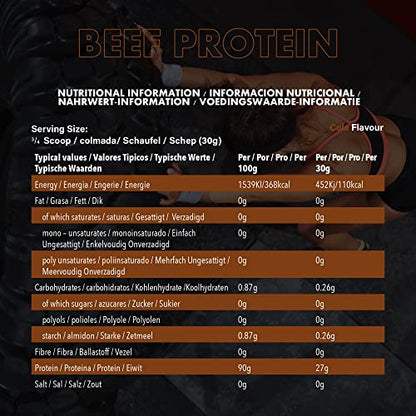 NXT Nutrition Beef Protein Isolate Powder - Protein Powder High in Natural Amino Acids