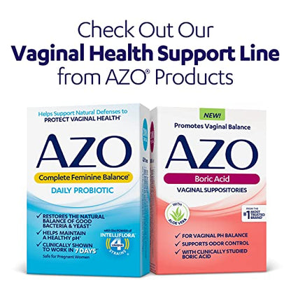 AZO Yeast Plus Dual Relief Tablets, Yeast Infection and Vaginal Symptom Relief, Relieves Itching & Burning